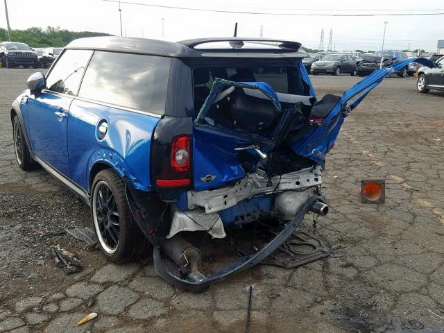 WMWMM33529TP92451 - 2009 MINI COOPER S C BLUE photo 3