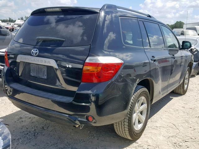 JTEDS41A482022752 - 2008 TOYOTA HIGHLANDER BLACK photo 4