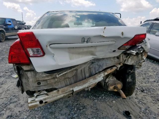 1HGES16315L011832 - 2005 HONDA CIVIC DX V WHITE photo 9