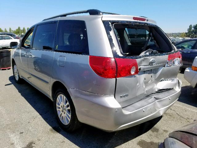 5TDBK22C08S021980 - 2008 TOYOTA SIENNA XLE SILVER photo 3