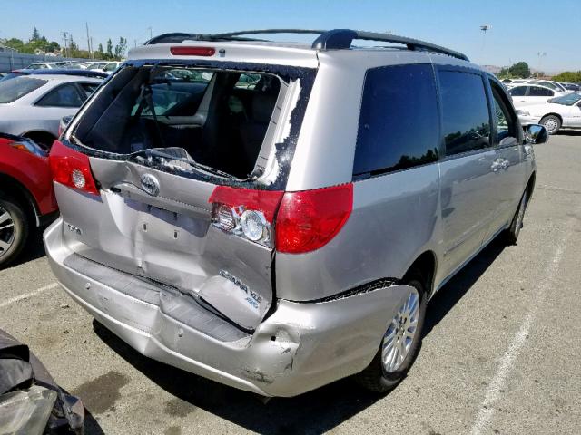 5TDBK22C08S021980 - 2008 TOYOTA SIENNA XLE SILVER photo 4