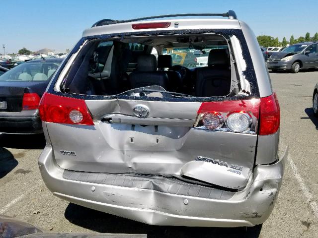 5TDBK22C08S021980 - 2008 TOYOTA SIENNA XLE SILVER photo 9