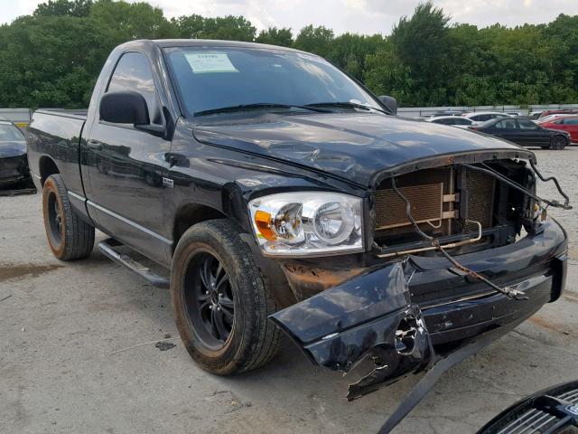 1D7HA162X7J592614 - 2007 DODGE RAM 1500 S BLACK photo 1