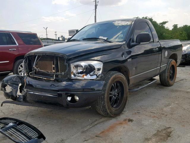 1D7HA162X7J592614 - 2007 DODGE RAM 1500 S BLACK photo 2