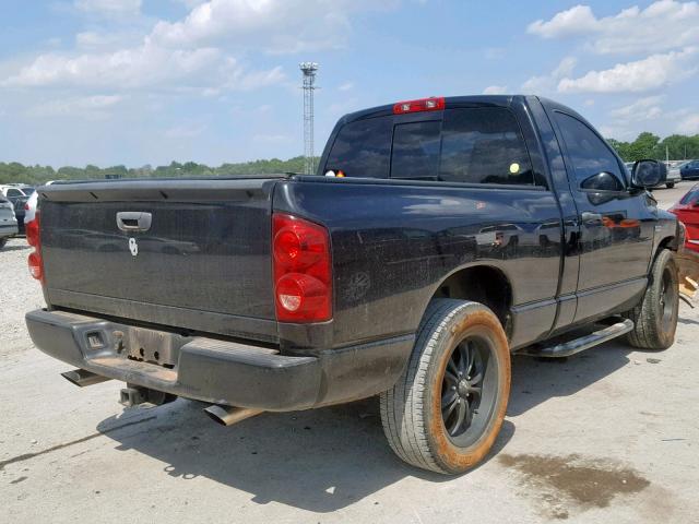 1D7HA162X7J592614 - 2007 DODGE RAM 1500 S BLACK photo 4