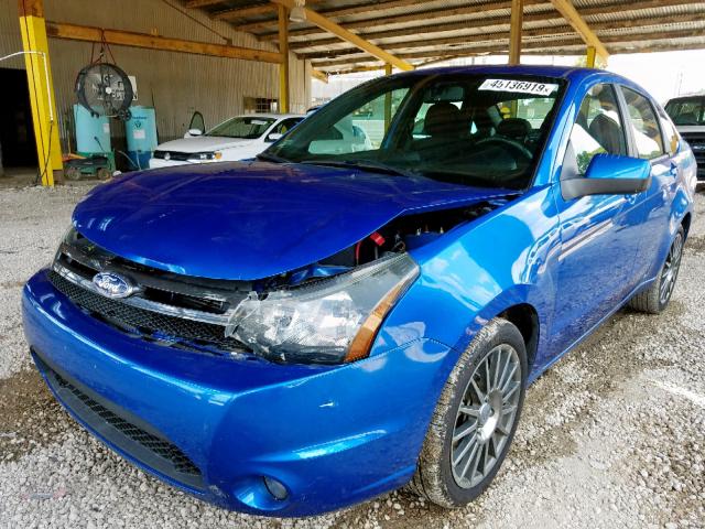 1FAHP3GN4BW123369 - 2011 FORD FOCUS SES BLUE photo 2