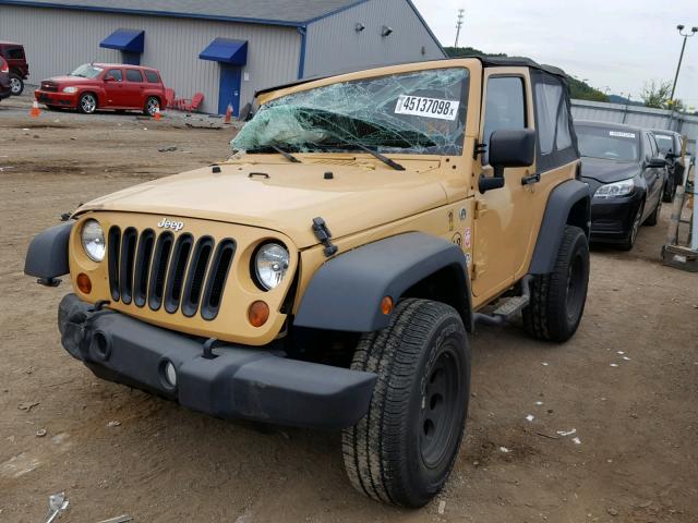 1C4AJWAGXDL702962 - 2013 JEEP WRANGLER S YELLOW photo 2