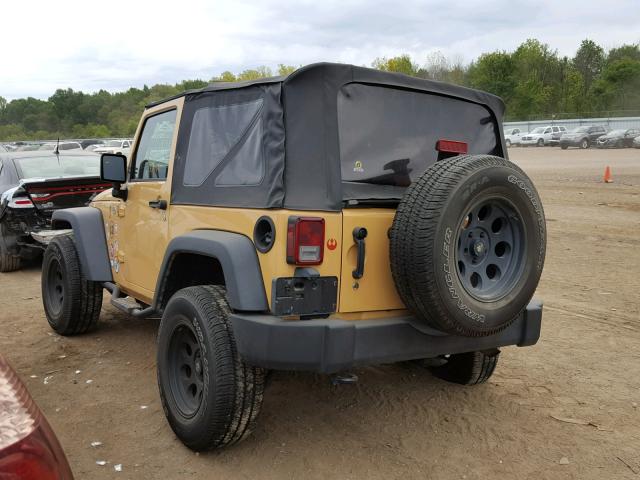 1C4AJWAGXDL702962 - 2013 JEEP WRANGLER S YELLOW photo 3