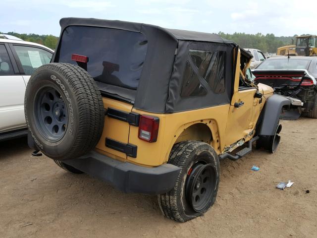 1C4AJWAGXDL702962 - 2013 JEEP WRANGLER S YELLOW photo 4