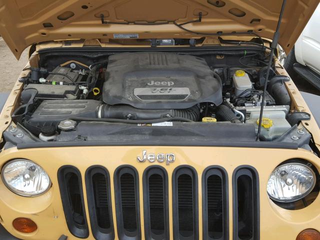 1C4AJWAGXDL702962 - 2013 JEEP WRANGLER S YELLOW photo 7