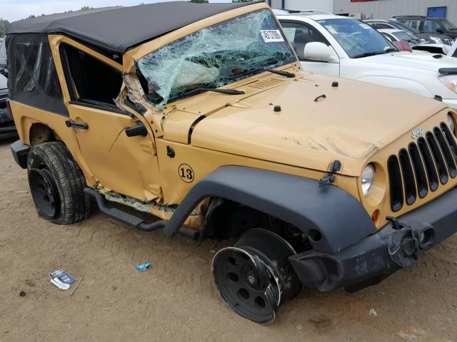 1C4AJWAGXDL702962 - 2013 JEEP WRANGLER S YELLOW photo 9