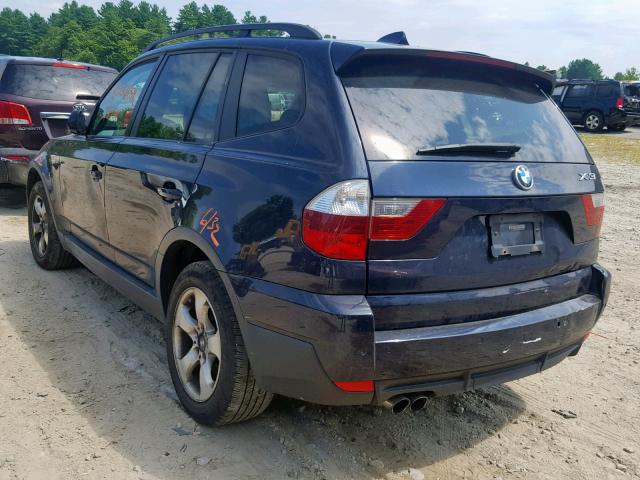 WBXPC934X8WJ18853 - 2008 BMW X3 3.0SI BLACK photo 3