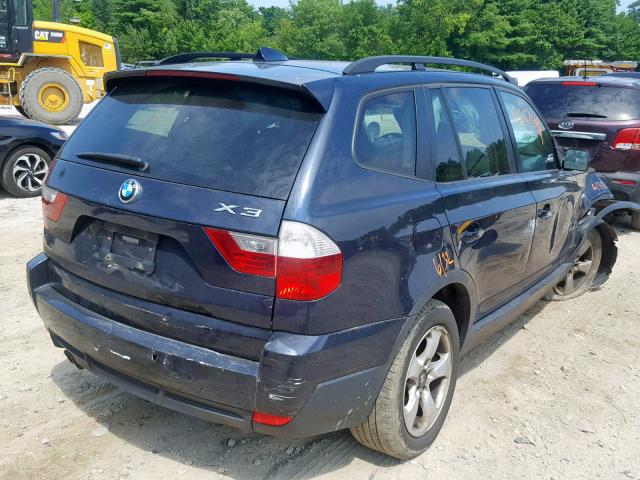 WBXPC934X8WJ18853 - 2008 BMW X3 3.0SI BLACK photo 4