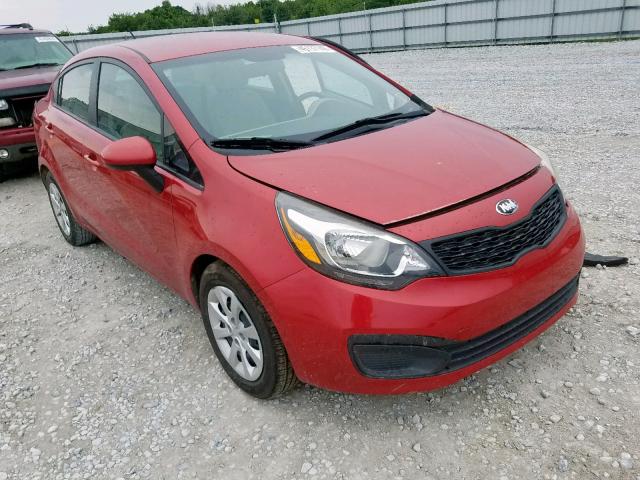 KNADM4A34D6267115 - 2013 KIA RIO LX RED photo 1