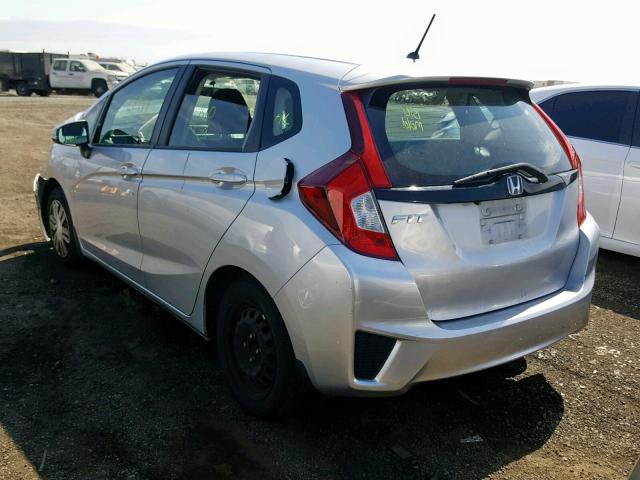 3HGGK5H55FM731519 - 2015 HONDA FIT LX SILVER photo 3