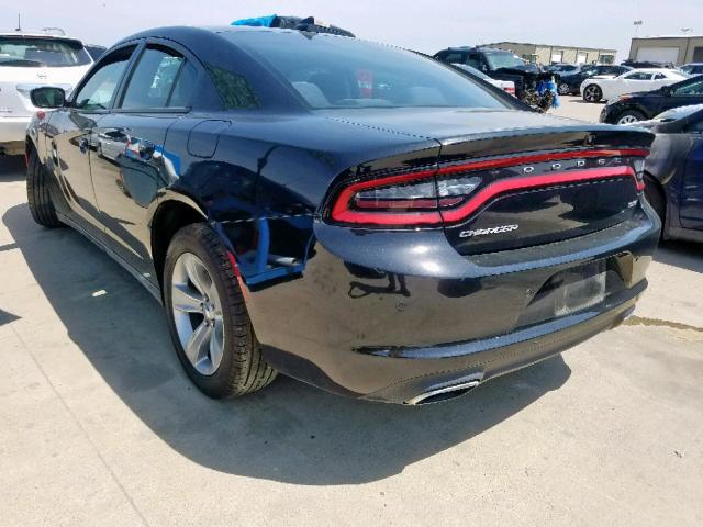 2C3CDXHG9FH725312 - 2015 DODGE CHARGER SX BLACK photo 3