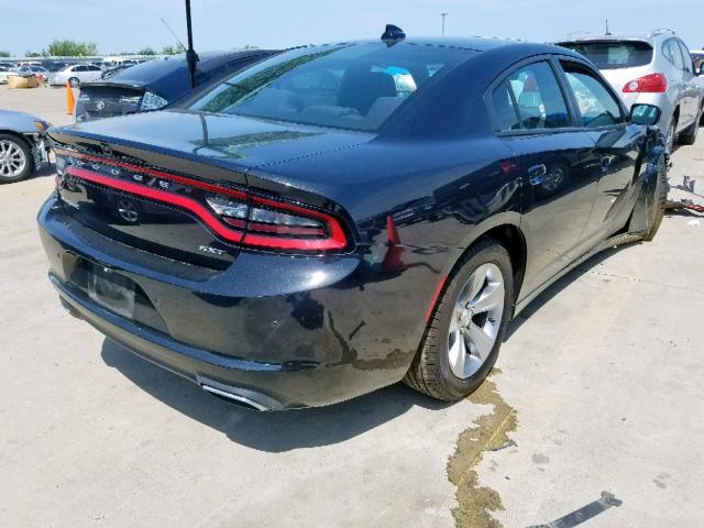 2C3CDXHG9FH725312 - 2015 DODGE CHARGER SX BLACK photo 4