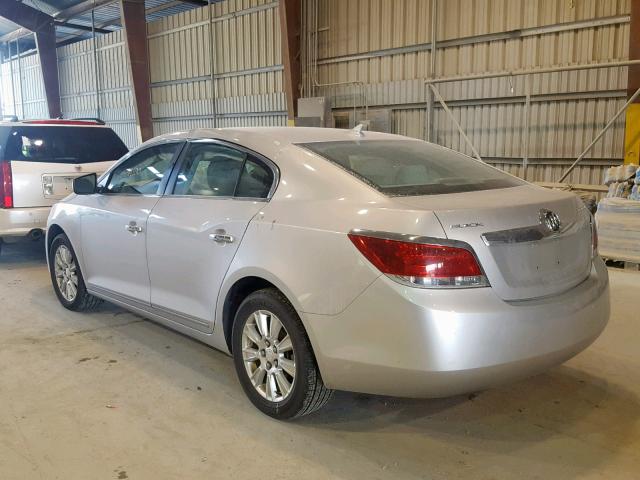 1G4GB5EG8AF286413 - 2010 BUICK LACROSSE C SILVER photo 3