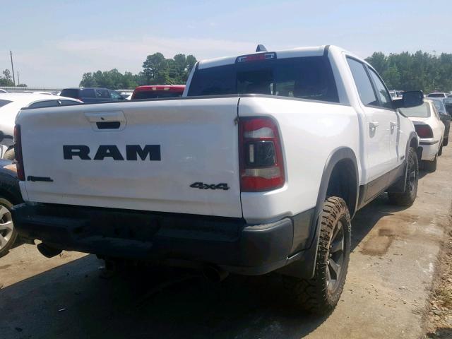 1C6SRFLT0KN696878 - 2019 RAM 1500 REBEL WHITE photo 4