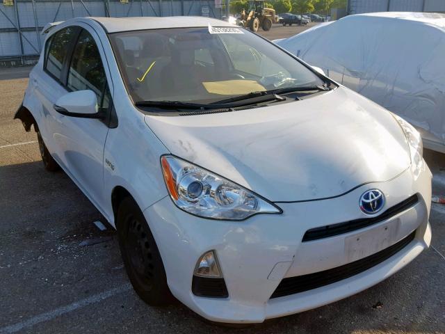 JTDKDTB30E1574024 - 2014 TOYOTA PRIUS C WHITE photo 1