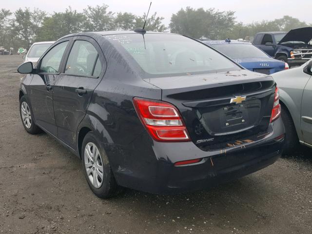 1G1JB5SGXH4145405 - 2017 CHEVROLET SONIC LS BLACK photo 3