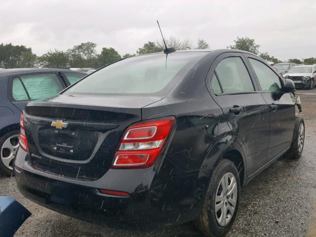 1G1JB5SGXH4145405 - 2017 CHEVROLET SONIC LS BLACK photo 4