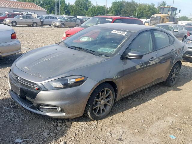 1C3CDFBA3DD175887 - 2013 DODGE DART SXT GRAY photo 2