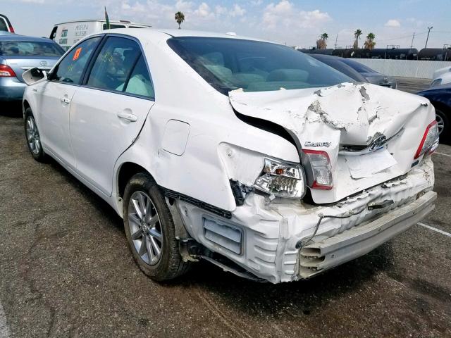 4T1BB3EK9AU118701 - 2010 TOYOTA CAMRY HYBR WHITE photo 3