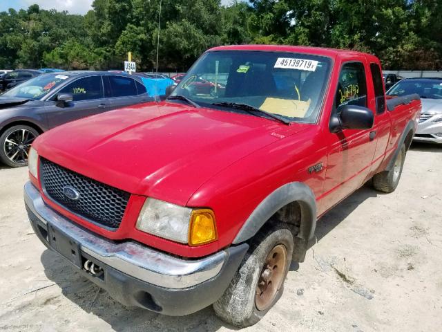 1FTZR45E82TA09863 - 2002 FORD RANGER SUP RED photo 2