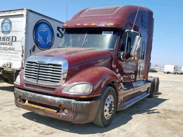 1FUJA6CK68DY89238 - 2008 FREIGHTLINER CONVENTION BURGUNDY photo 2
