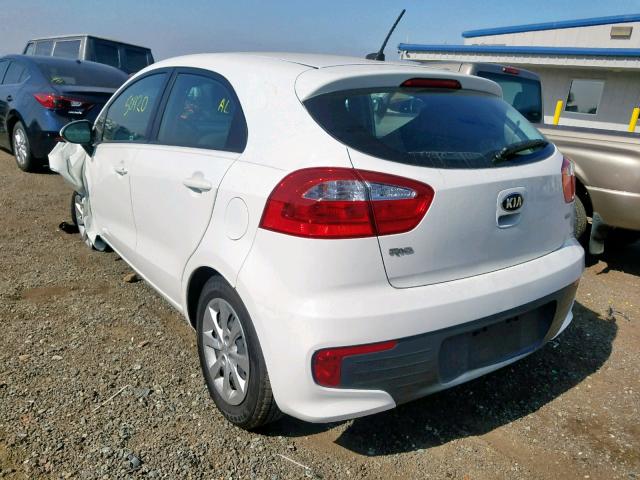 KNADM5A33G6647170 - 2016 KIA RIO LX WHITE photo 3