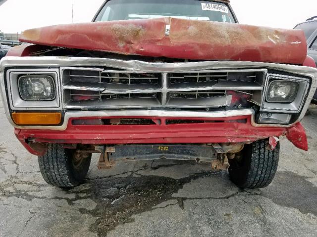 1B7JM26Z1KS113604 - 1989 DODGE W-SERIES W RED photo 9