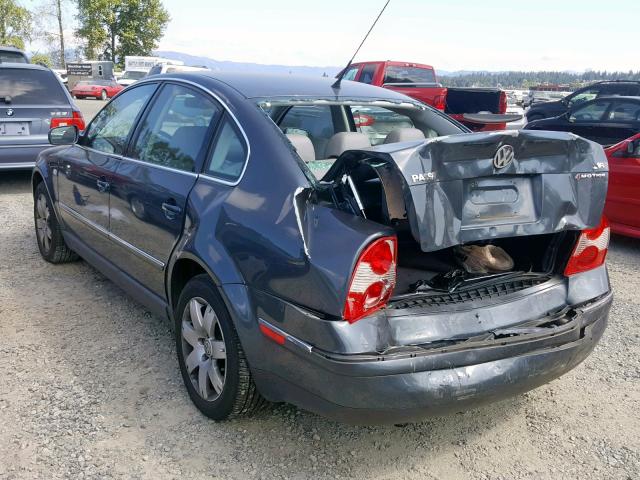 WVWTH63B83P256291 - 2003 VOLKSWAGEN PASSAT GLX GRAY photo 3