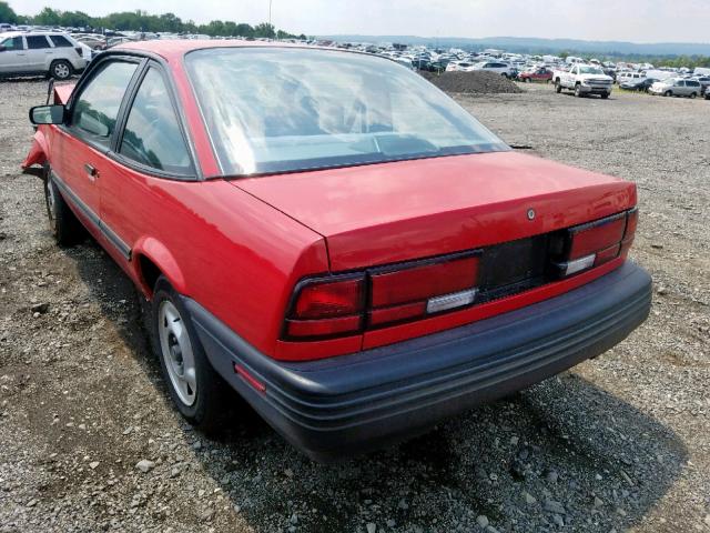 1G1JC14G3M7157259 - 1991 CHEVROLET CAVALIER V RED photo 3