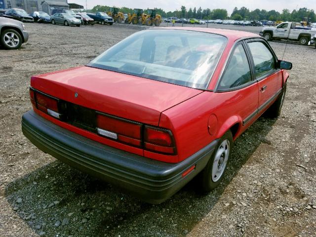 1G1JC14G3M7157259 - 1991 CHEVROLET CAVALIER V RED photo 4