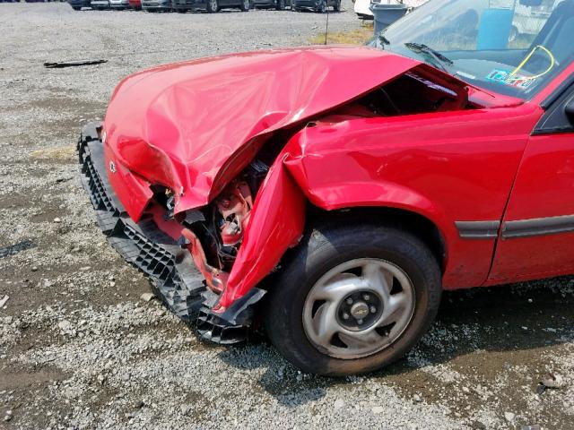 1G1JC14G3M7157259 - 1991 CHEVROLET CAVALIER V RED photo 9