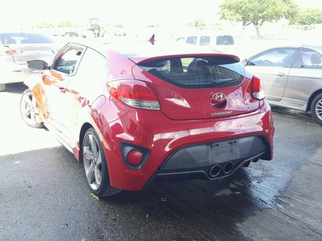 KMHTC6AE6DU176921 - 2013 HYUNDAI VELOSTER T RED photo 3