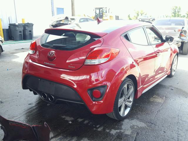 KMHTC6AE6DU176921 - 2013 HYUNDAI VELOSTER T RED photo 4