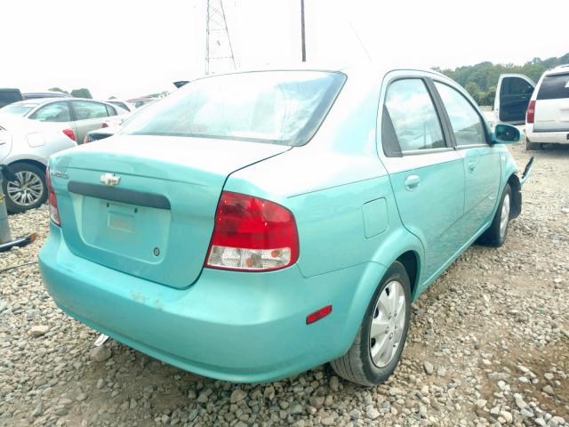 KL1TD52695B317567 - 2005 CHEVROLET AVEO BASE BLUE photo 4