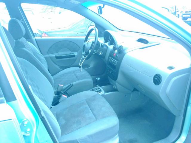 KL1TD52695B317567 - 2005 CHEVROLET AVEO BASE BLUE photo 5