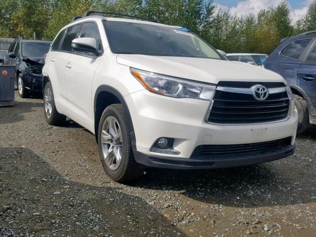 5TDDKRFH4ES027719 - 2014 TOYOTA HIGHLANDER WHITE photo 1