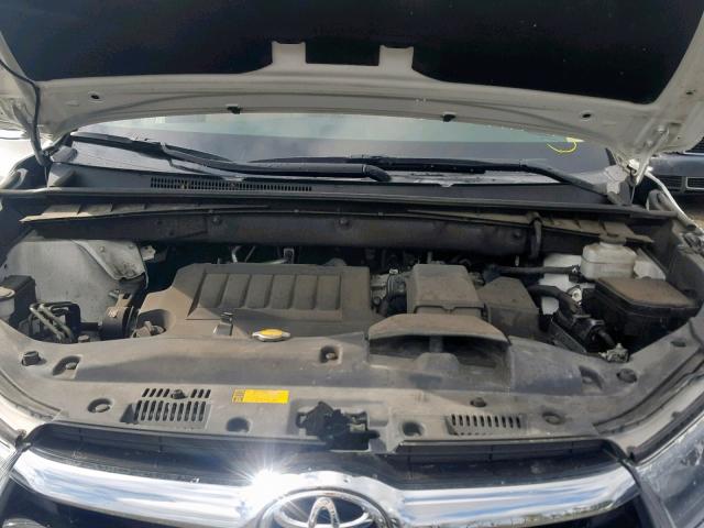 5TDDKRFH4ES027719 - 2014 TOYOTA HIGHLANDER WHITE photo 7