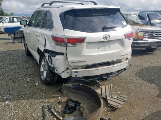 5TDDKRFH4ES027719 - 2014 TOYOTA HIGHLANDER WHITE photo 9