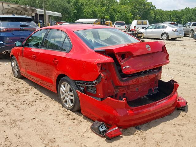 3VW2K7AJ0FM351013 - 2015 VOLKSWAGEN JETTA BASE წითელი ფოტო 3