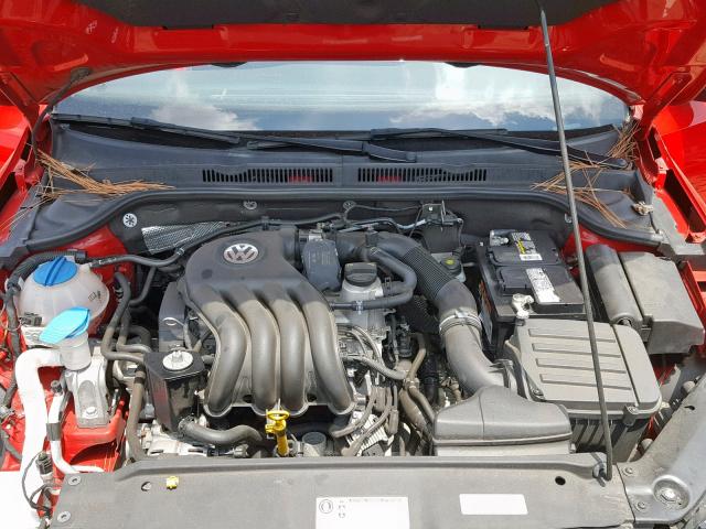 3VW2K7AJ0FM351013 - 2015 VOLKSWAGEN JETTA BASE წითელი ფოტო 7