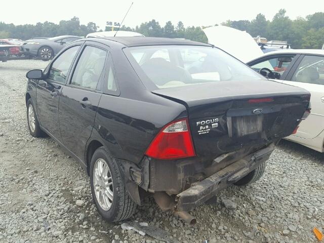 1FAHP34NX7W327623 - 2007 FORD FOCUS ZX4 BLACK photo 3