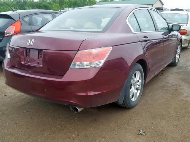 1HGCP26409A193256 - 2009 HONDA ACCORD LXP MAROON photo 4