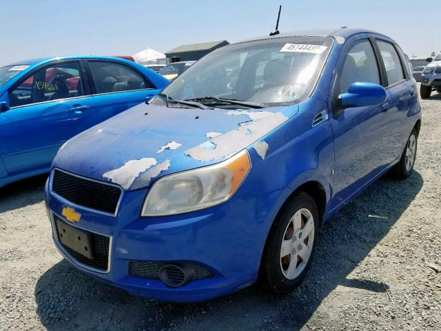 KL1TD66E69B306524 - 2009 CHEVROLET AVEO LS BLUE photo 2