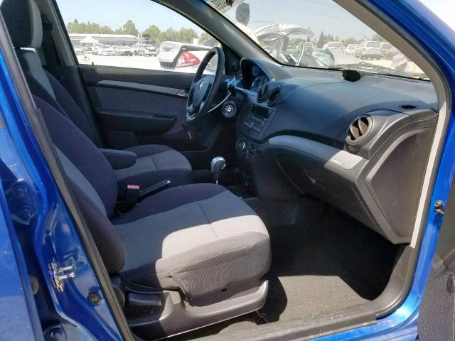 KL1TD66E69B306524 - 2009 CHEVROLET AVEO LS BLUE photo 5