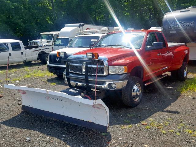 3D7KU28DX4G139818 - 2004 DODGE RAM 2500 S წითელი ფოტო 2